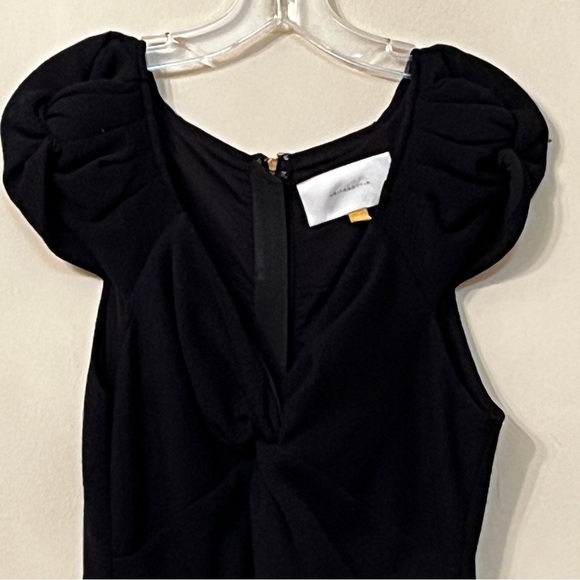 Anthropologie Leifsdottir Vortex Black Wool Dress - Picture 3 of 7